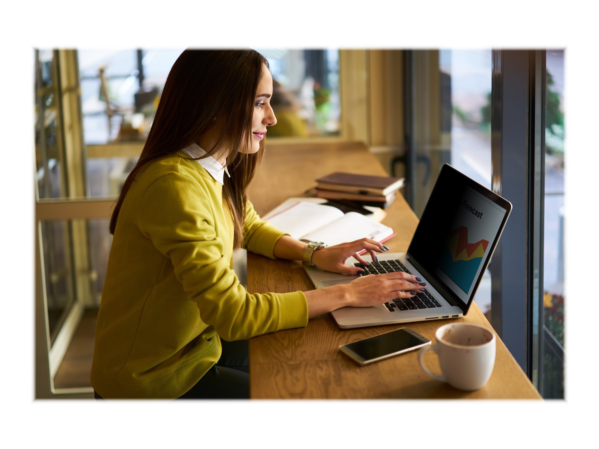 3M Bright Screen Privacy Filter for 13.3in Laptop, 16:9