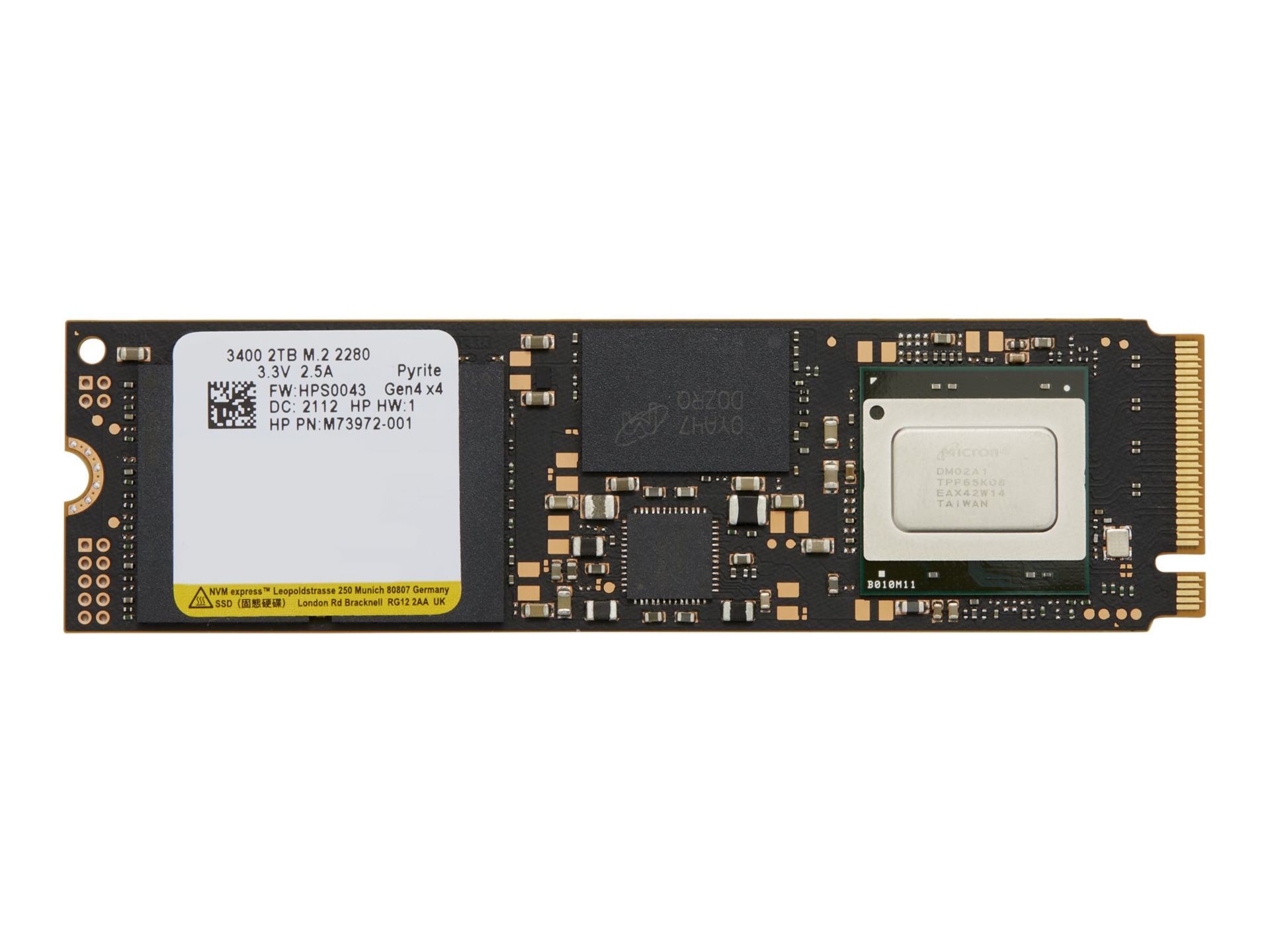 HP 2 TB Solid State Drive - M.2 Internal - PCI Express NVMe (PCI Express NVMe 4.0 x4)