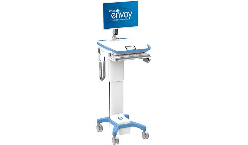 Enovate Medical Envoy 2.0 Corded Mobile Workstation with Straight AutoTrax Steering System