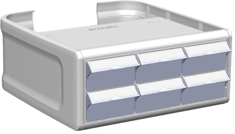 Enovate Medical 2-Tier Locking Drawer for Envoy 2.0 Mobile Workstation