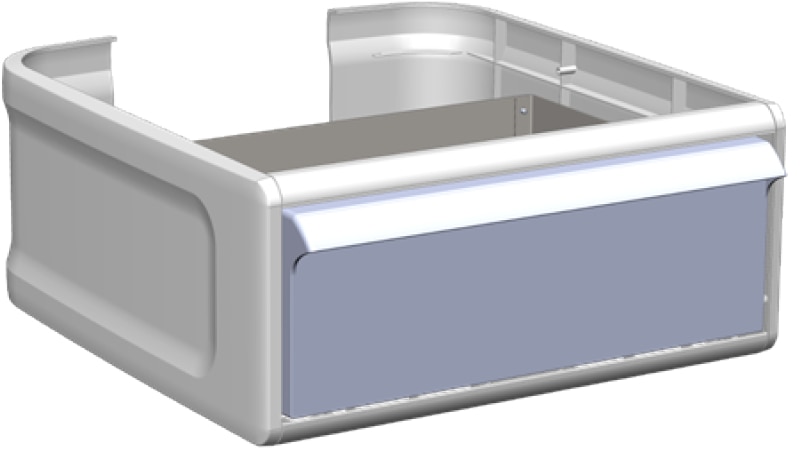 Enovate Medical 2-Tier Locking Drawer for Envoy 2.0 Mobile Workstation