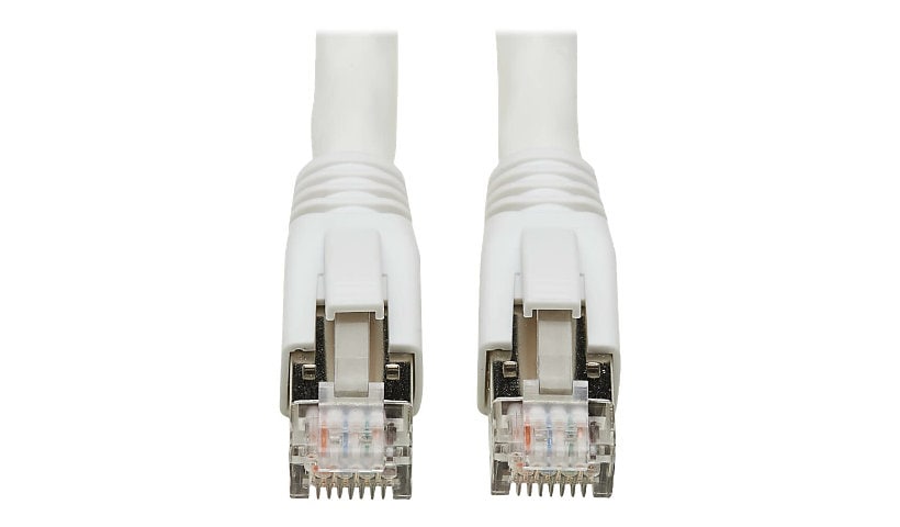 Tripp Lite Cat8 Ethernet Cable 40G Snagless SSTP RJ45 M/M PoE White 15ft