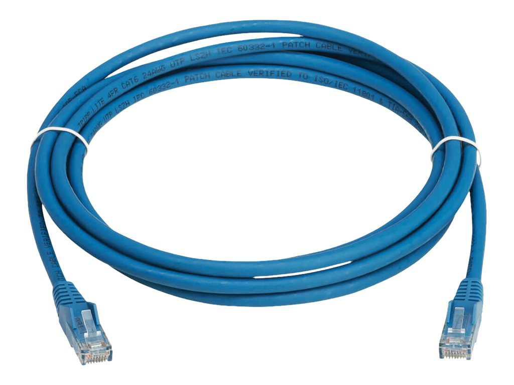 Eaton Tripp Lite Series Cat6 Gigabit Snagless Molded UTP Ethernet Cable (RJ45 M/M), PoE, LSZH, Blue, 3 m (9.8 ft.) -
