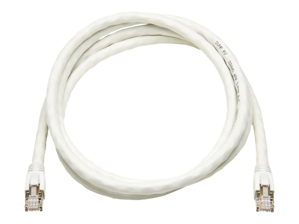 Tripp Lite Cat8 Ethernet Cable 40G Snagless SSTP RJ45 M/M PoE White 7ft