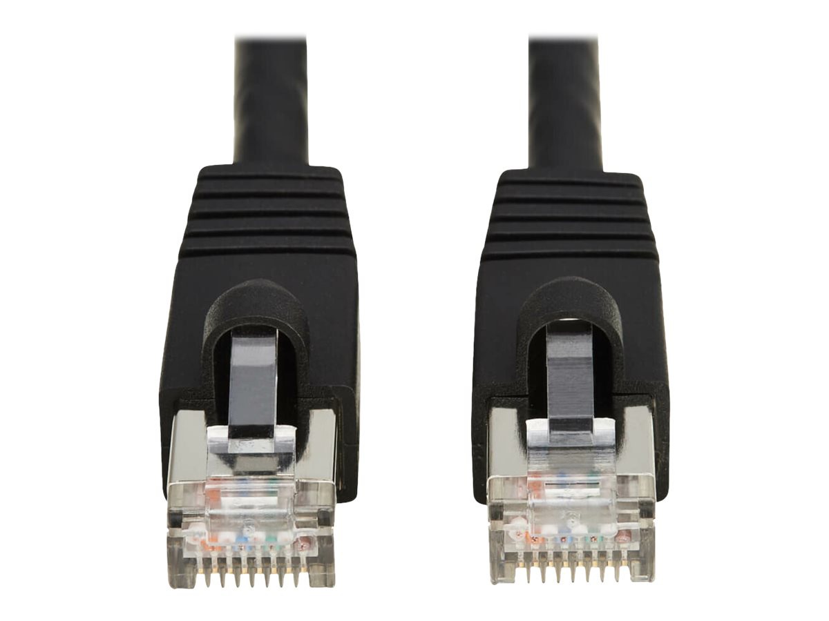 Tripp Lite Cat8 Ethernet Cable 40G Snagless SSTP RJ45 M/M PoE Black 1ft