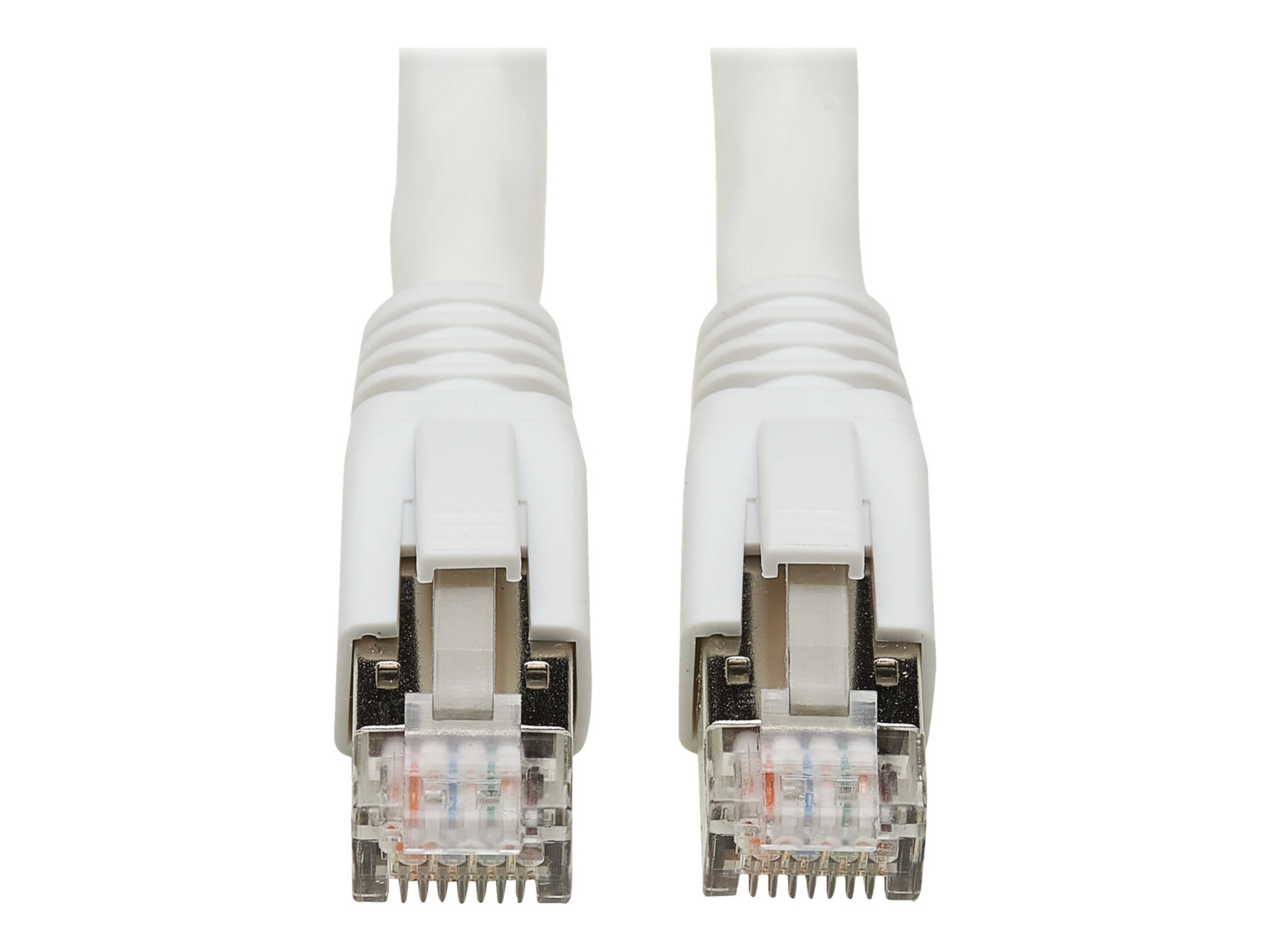 Tripp Lite Cat8 Ethernet Cable 40G Snagless SSTP RJ45 M/M PoE White 2ft