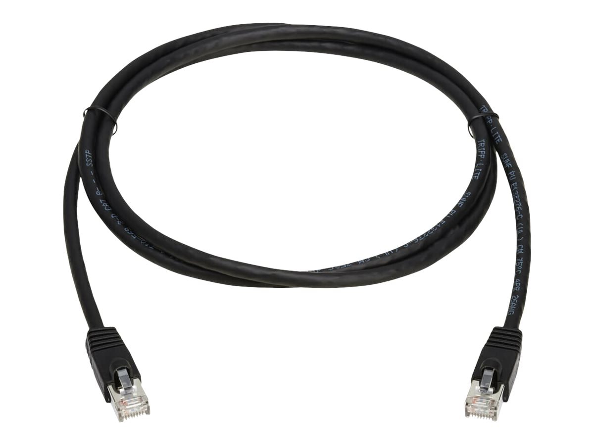 Tripp Lite Cat8 Ethernet Cable 40G Snagless SSTP RJ45 M/M PoE Black 5ft