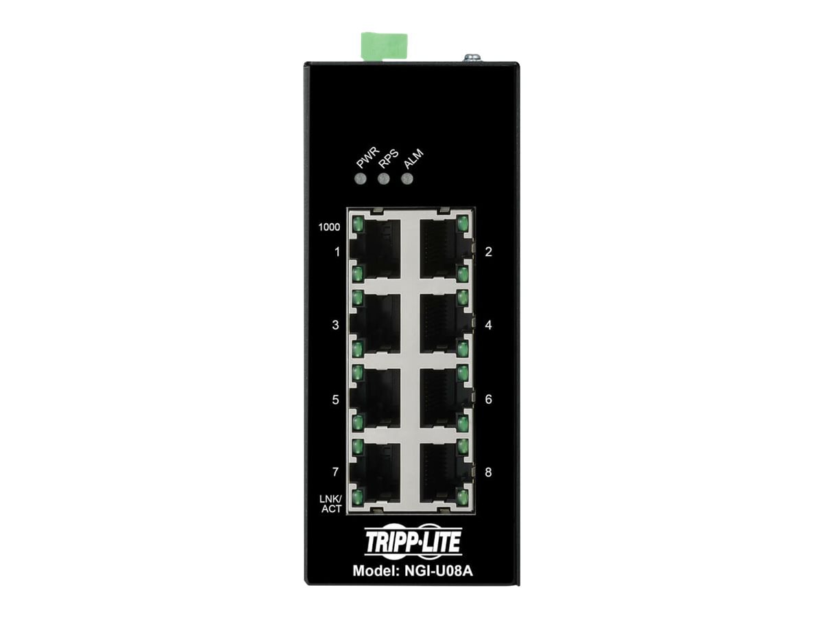 Tripp Lite Industrial Ethernet Switch 8-Port Unmanaged- 10/100 Mbps DIN Mount