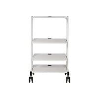 Tripp Lite Mobile Workstation with Adjustable Shelves, Locking Casters, TAA