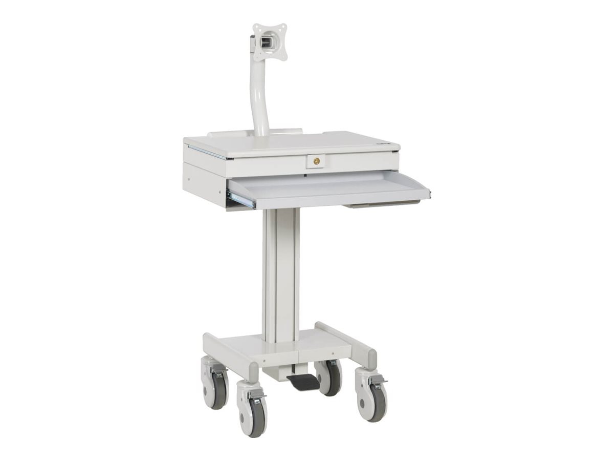 Eaton Tripp Lite Series Mobile Workstation with Monitor Arm, Casters, Locking Drawer, TAA cart - for monitor / HDTV -