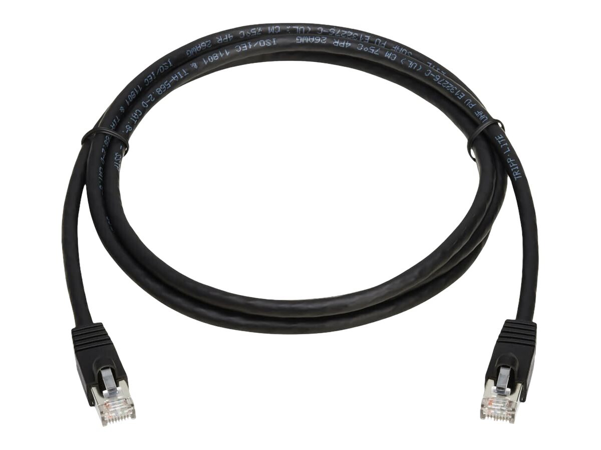 Eaton Tripp Lite Series Cat8 40G Snagless SSTP Ethernet Cable (RJ45 M/M), PoE, Black, 6 ft. (1.8 m) - patch cable - 6 ft