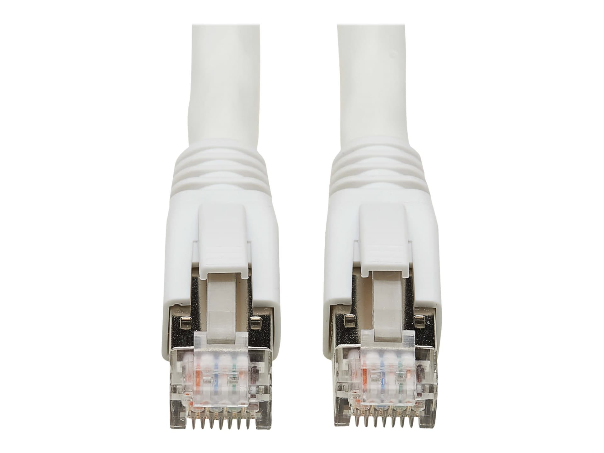 Tripp Lite Cat8 Ethernet Cable 40G Snagless SSTP RJ45 M/M PoE White 5ft