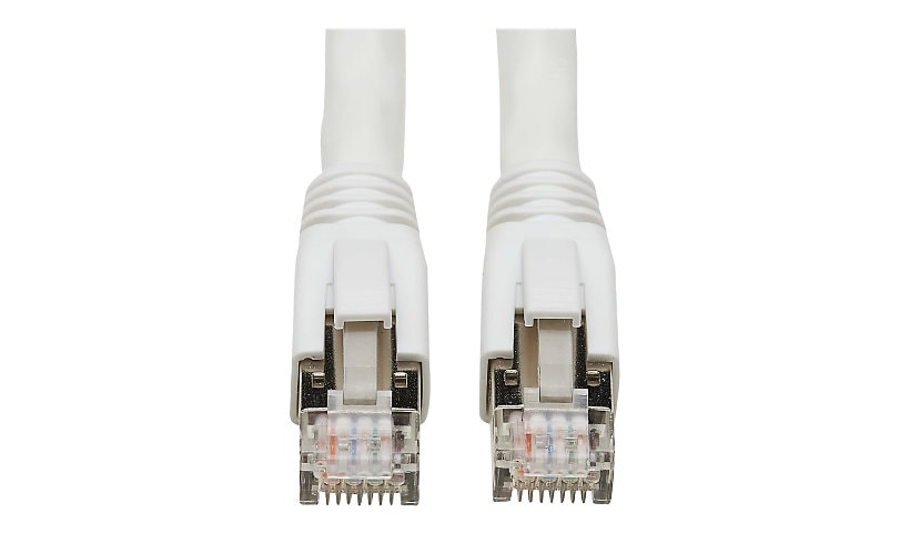 Tripp Lite Cat8 Ethernet Cable 40G Snagless SSTP RJ45 M/M PoE White 5ft