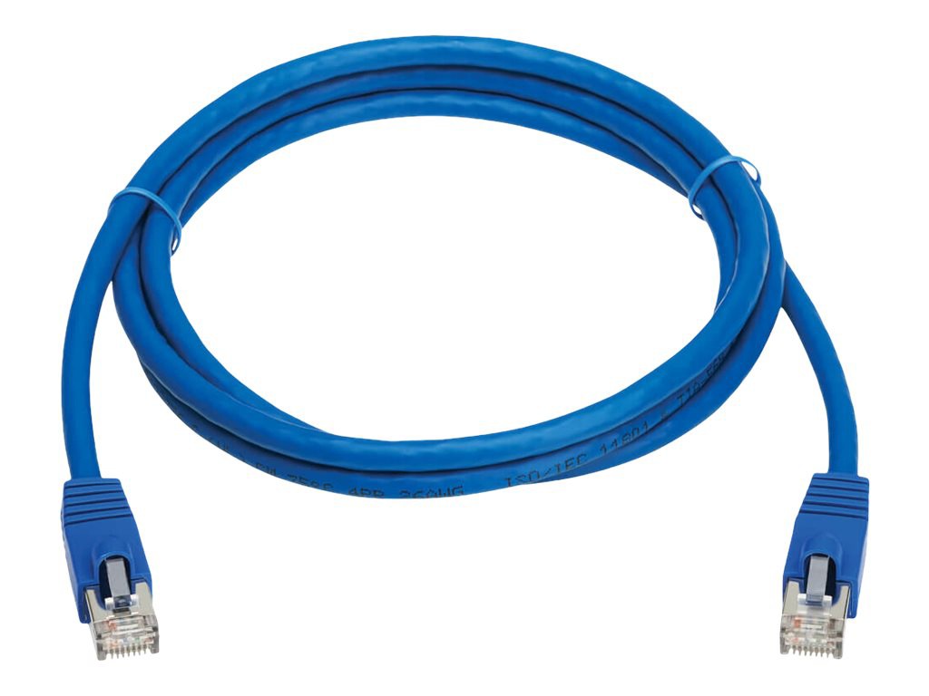 Tripp Lite Cat8 Ethernet Cable 40G Snagless SSTP RJ45 M/M PoE Blue 6ft