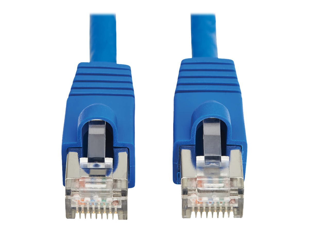 Tripp Lite Cat8 Ethernet Cable 40G Snagless SSTP RJ45 M/M PoE Blue 10ft