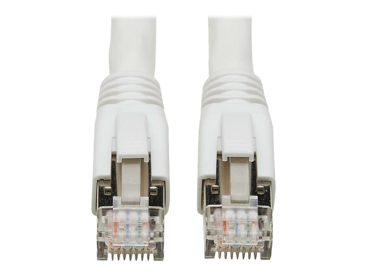 Eaton Tripp Lite Series Cat8 40G Snagless SSTP Ethernet Cable (RJ45 M/M), PoE, White, 1 ft. (0.3 m) - patch cable - 1 ft
