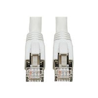 Tripp Lite Cat8 Ethernet Cable 40G Snagless SSTP RJ45 M/M PoE White 1ft