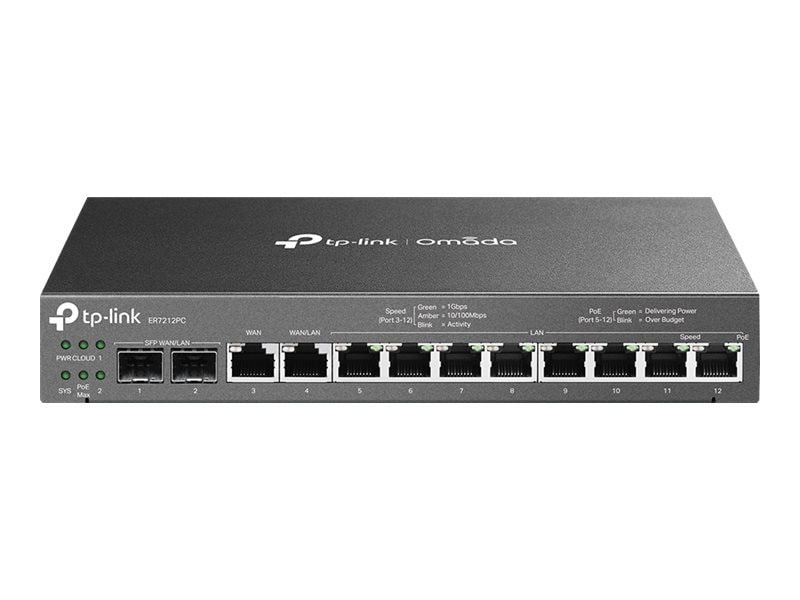 TP-Link ER7212PC - Omada PoE Switch & Controller 3-in-1 Gigabit VPN Router