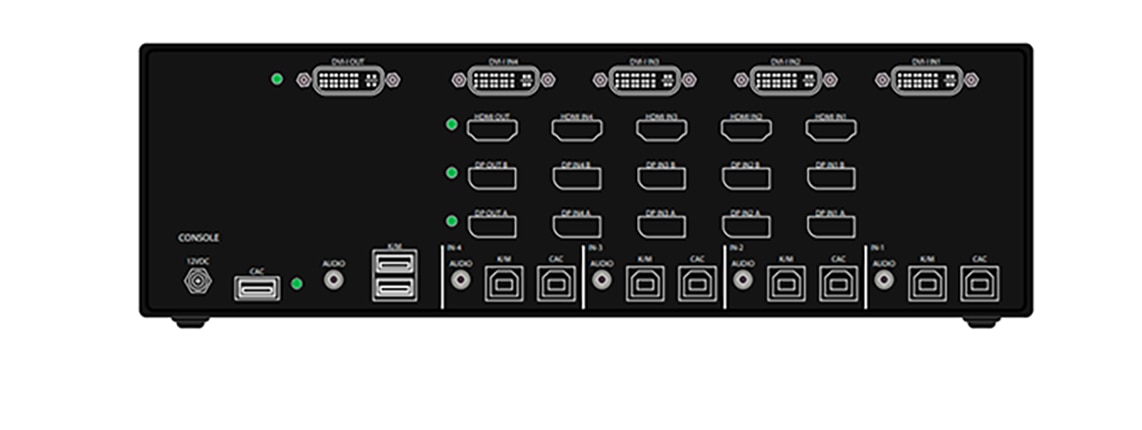 Black Box SECURE KVS4-4004DHVX - KVM / audio switch - NIAP 4.0 certified, q