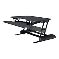 VARIDESK Essential 36 - standing desk converter - rectangular with contoured side - black