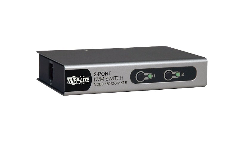 Tripp Lite Desktop KVM Switch 2-Port w/ 2 Cable Kits (PS/2) USB