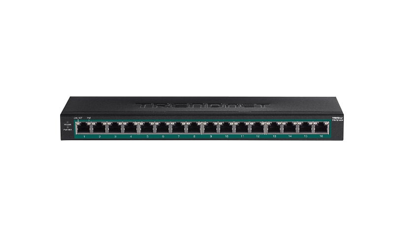 TRENDnet TPE TG160H - switch - 16 ports - rack-mountable - TAA Compliant