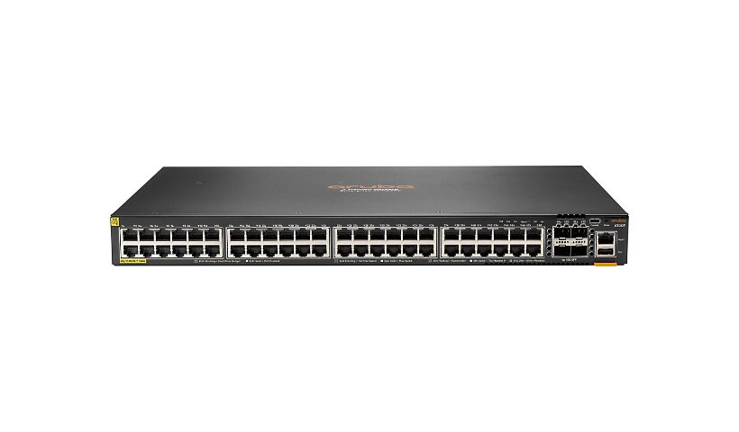HPE Aruba Networking CX 6200F 48G Class4 PoE 4SFP+ 740W Switch - switch - Max. Stacking Distance 10 kms - 48 ports -