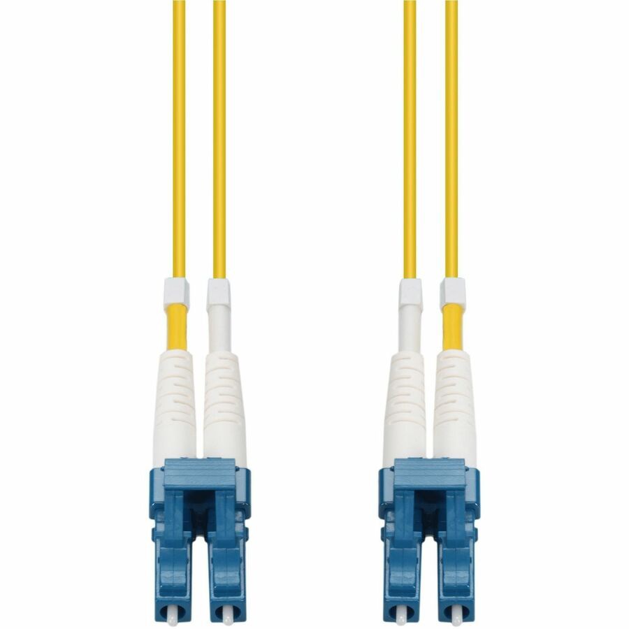 Proline 300ft LC to LC Yellow OS2 Duplex OFNR (Riser-Rated) SMF Fiber Patch Cable with Pulling Eye