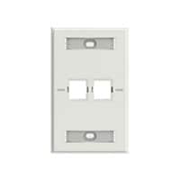 CommScope Labelled,1Gang,2 Port Faceplate Kit - Electric White