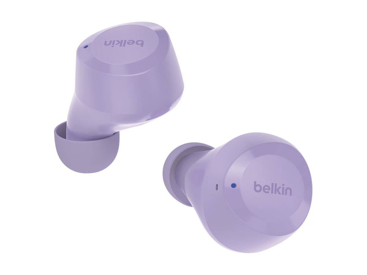 Belkin SoundForm Bolt Wireless Earbuds - true wireless earphones with mic - lavender