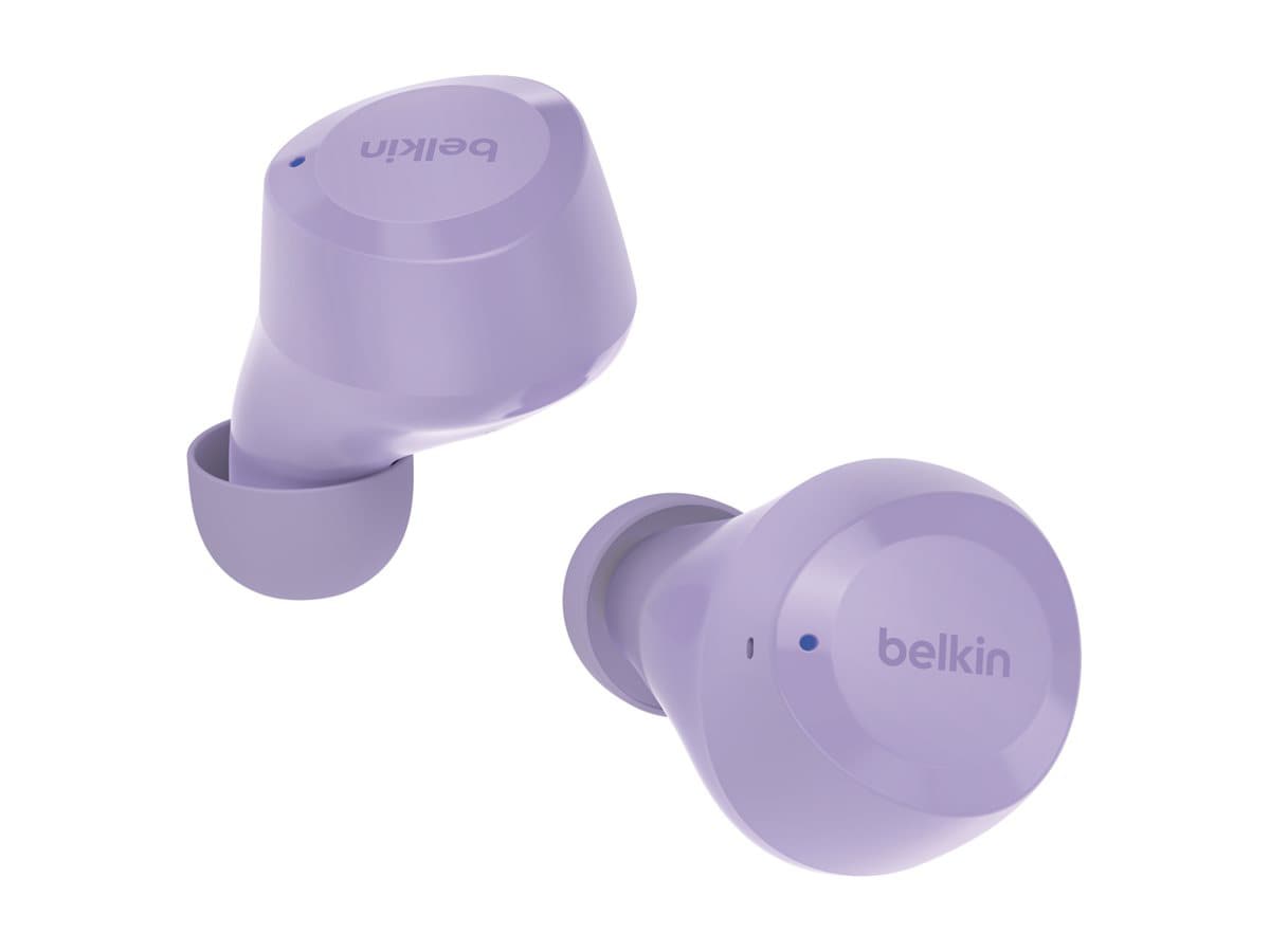 Belkin SoundForm Bolt True Wireless Earbuds - True Wireless Earphones With Mic - Lavender