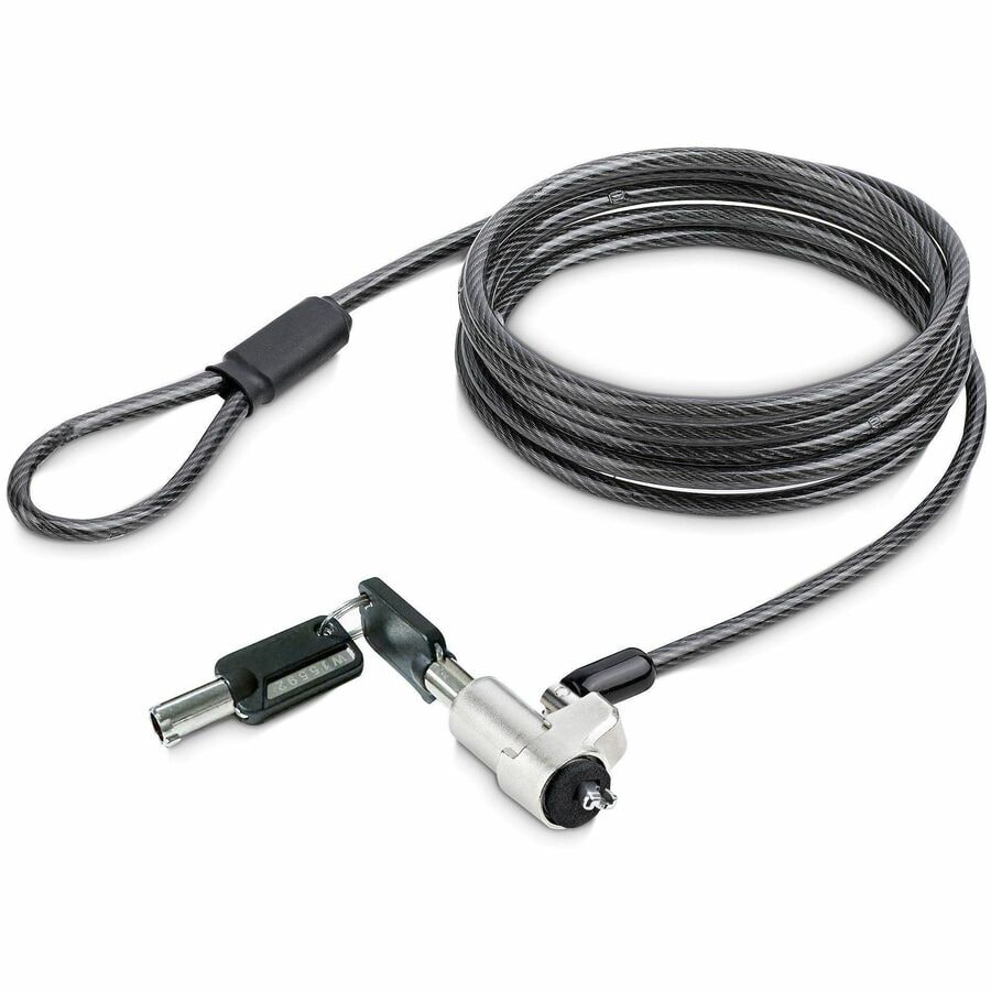 StarTech.com Laptop Cable Lock Compatible With Noble Wedge®, 6.6ft/2m, Anti