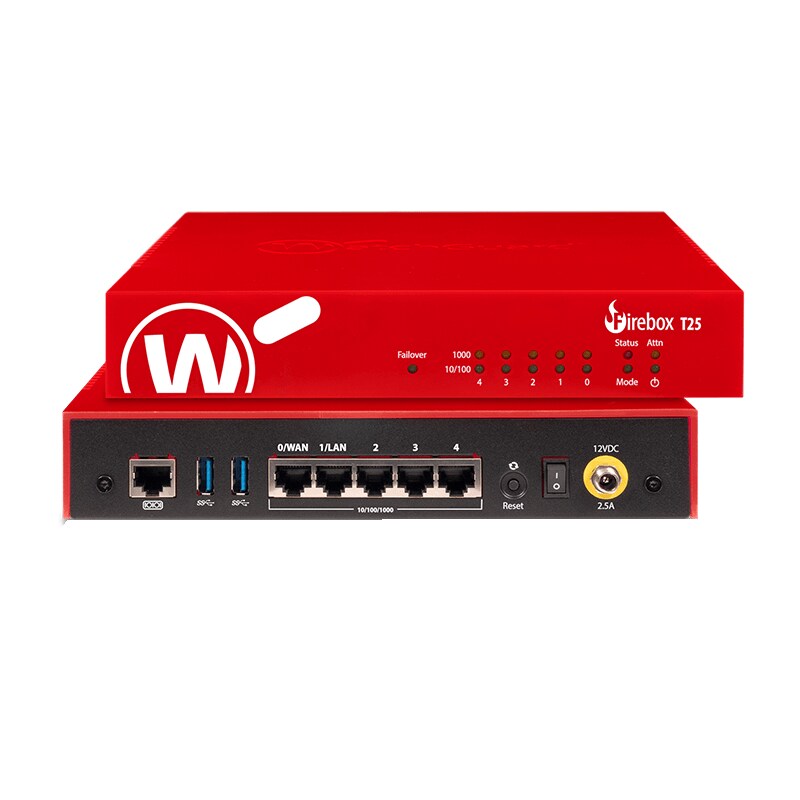 WatchGuard Firebox T25-W - security appliance - Wi-Fi 6, Wi-Fi 6 - with 5 years Total Security Suite