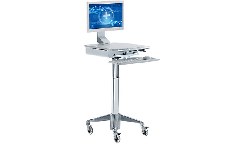 Cybernet Electronic PC Cart with Swivel Mount