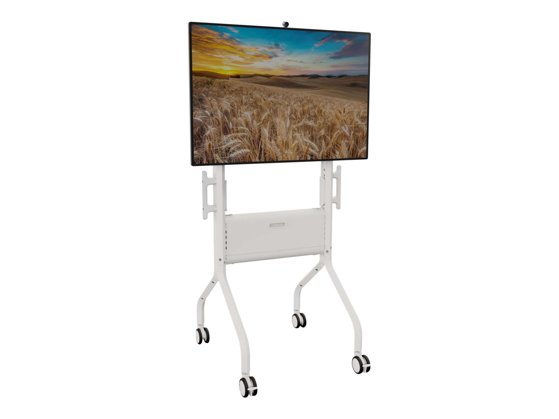 Chief Voyager Manual height Adjustable AV Mobile Cart - For 50-85 Inch Displays - Mobile TV Cart - Black