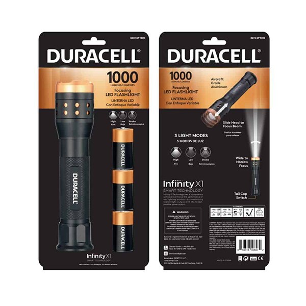 Duracell 1000 Lumens Aluminum Focusing LED Flashlight