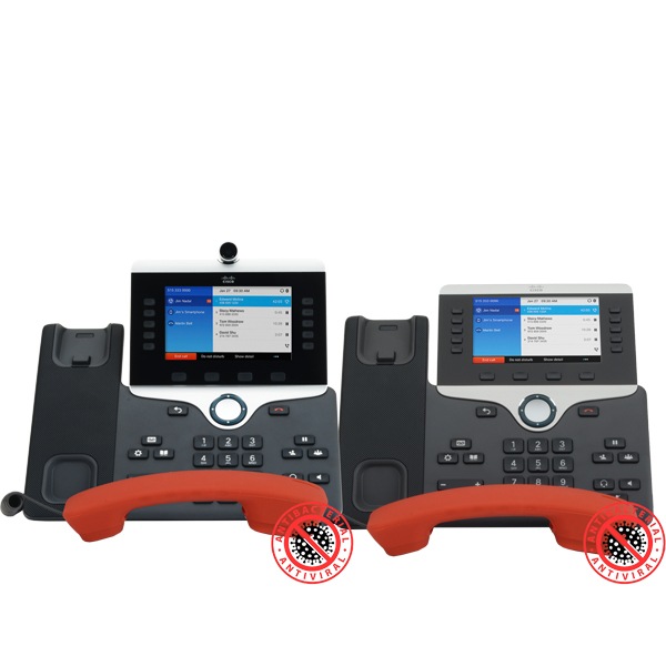 zCover gloveOne Silicone Handset Cover for 8811/8841/8851/8861/8845/8865 Desktop IP Phone - Red
