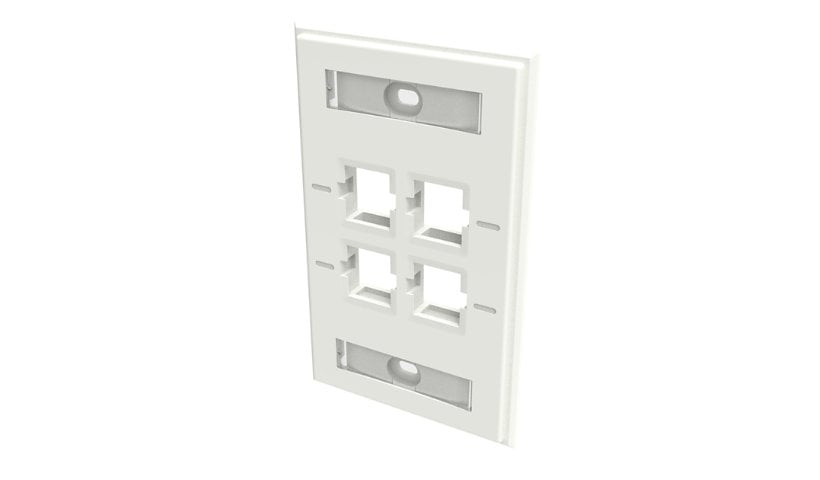 CommScope 4-Port Faceplate Kit - Electrical White