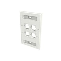 CommScope 4-Port Faceplate Kit - Electrical White