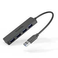 Plugable 4 Port USB Hub 3.0,USB Splitter for Laptop,Compatible with Windows, Surface Pro, PC, Chromebook, Linux, Android