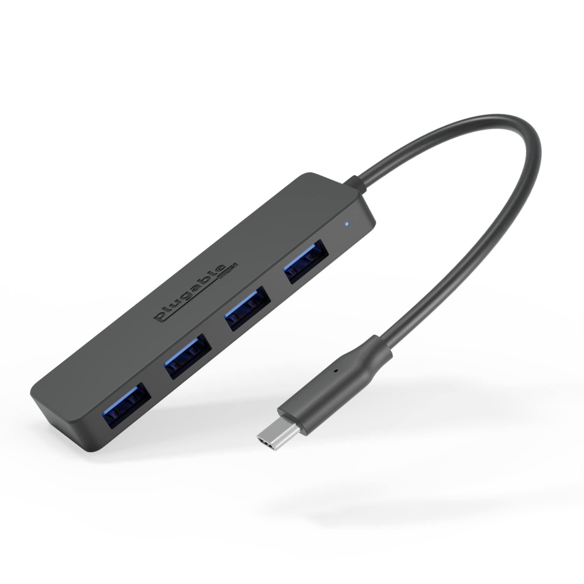 Plugable USB C to USB Adapter Hub, 4 Port USB 3.0 Hub, USB Splitter for Laptop