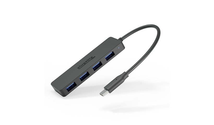 Plugable USB C to USB Adapter Hub, 4 Port USB 3.0 Hub, USB Splitter for Laptop