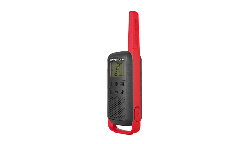 Motorola TALKABOUT T210 22-Channel FRS and GMRS Two Way Radio - Black and Red