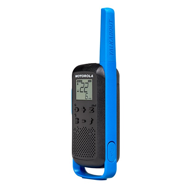 Motorola TALKABOUT T270 22-Channel FRS and GMRS Two Way Radio - Black and Blue