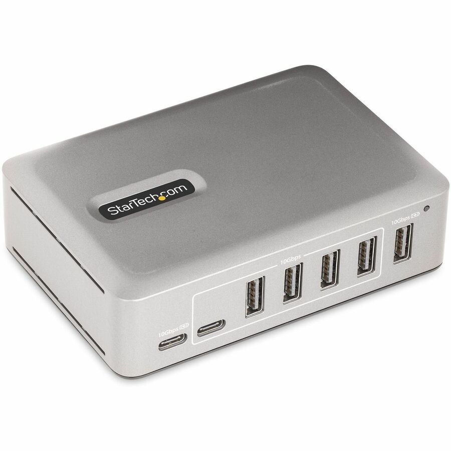StarTech.com 7-Port USB-C Hub, 5x USB-A + 2x USB-C, Self-Powered w/65W Powe