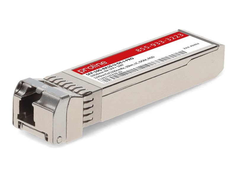 Proline Dell SFP-10G-BX10-U-DE-I Comp  10GBase-BX SFP+ Transceiver (SMF, 1270nmTx/1330nmRx, 10km, LC, DOM, -40 to 85C)