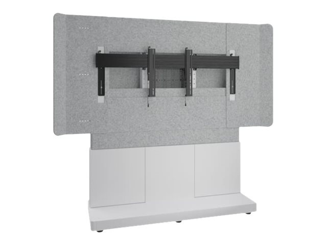 Middle Atlantic Forum Series Free-Standing 66in Single Display Stand - 3-Bay - For Displays 70-75in - Light Finish