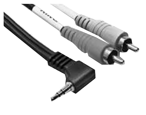 Hosa 6' Right-Angle 3.5mm TRS to Dual RCA Stereo Breakout Cable