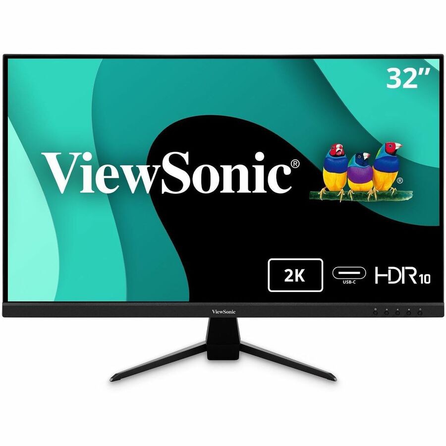 ViewSonic VX3267U-2K - 1440p Thin-Bezel IPS Monitor with 65W USB-C, HDMI, D