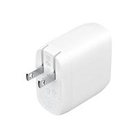 Belkin 60W Portable Dual-Port USB-C Wall Charger - 2xUSB-C (30W) - Fast Charging - Power Adapter - White